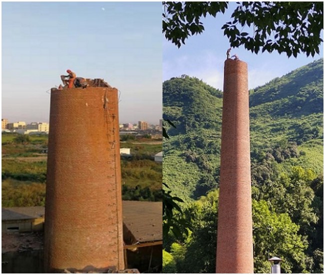 烟囱拆除-人工拆除烟囱安全快捷